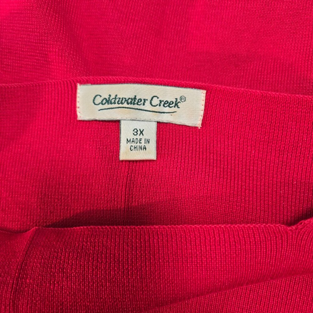Coldwater Creek Business Top - Silk/Cotton Blend, Vibrant Pinkish/Red - Picture 6 of 8